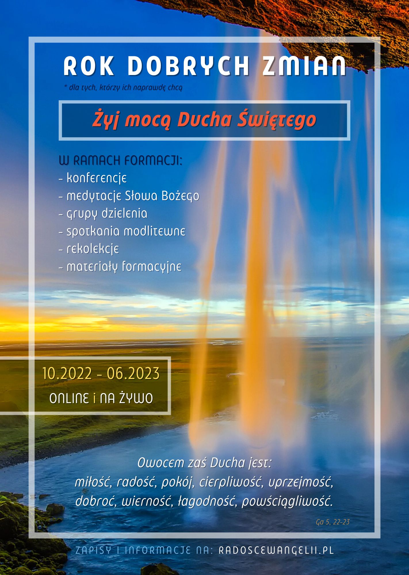 Formacja roczna “Żyj mocą Ducha Świętego” – ONLINE i na żywo – 10.22-06.23