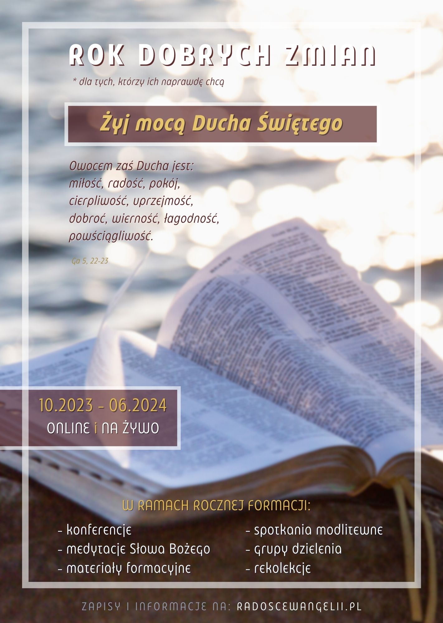 Formacja roczna “Żyj mocą Ducha Świętego” – ONLINE i na żywo – 10.23-06.24