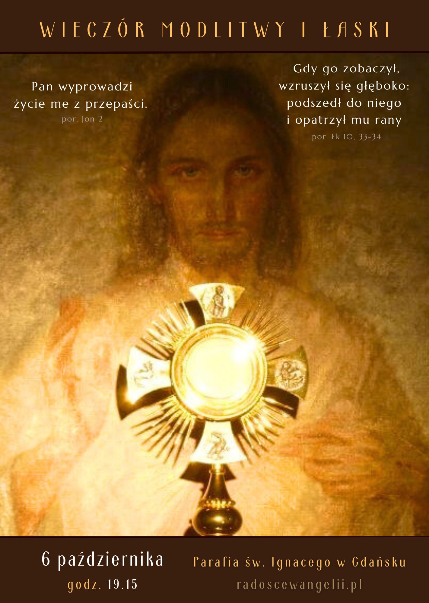 Wieczór modlitwy i łaski “Pan wyprowadzi życie me z przepaści” – 6.10.2025